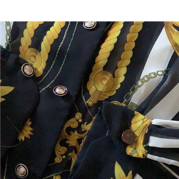 Vintage baroque striped blouse 🖤🤎 - Picture 3 of 6